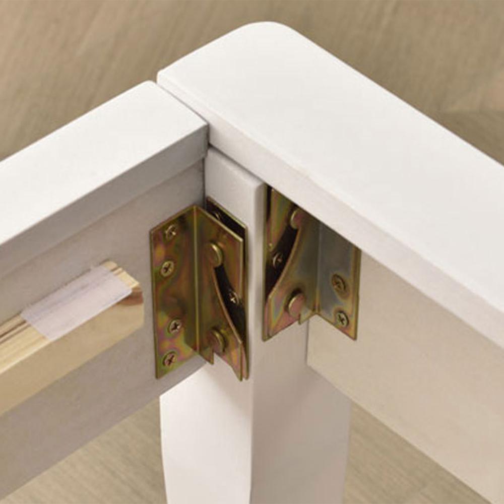 Better Home Products Stella Solid Pine Wood Twin Platform Bed Frame in White. Picture 9