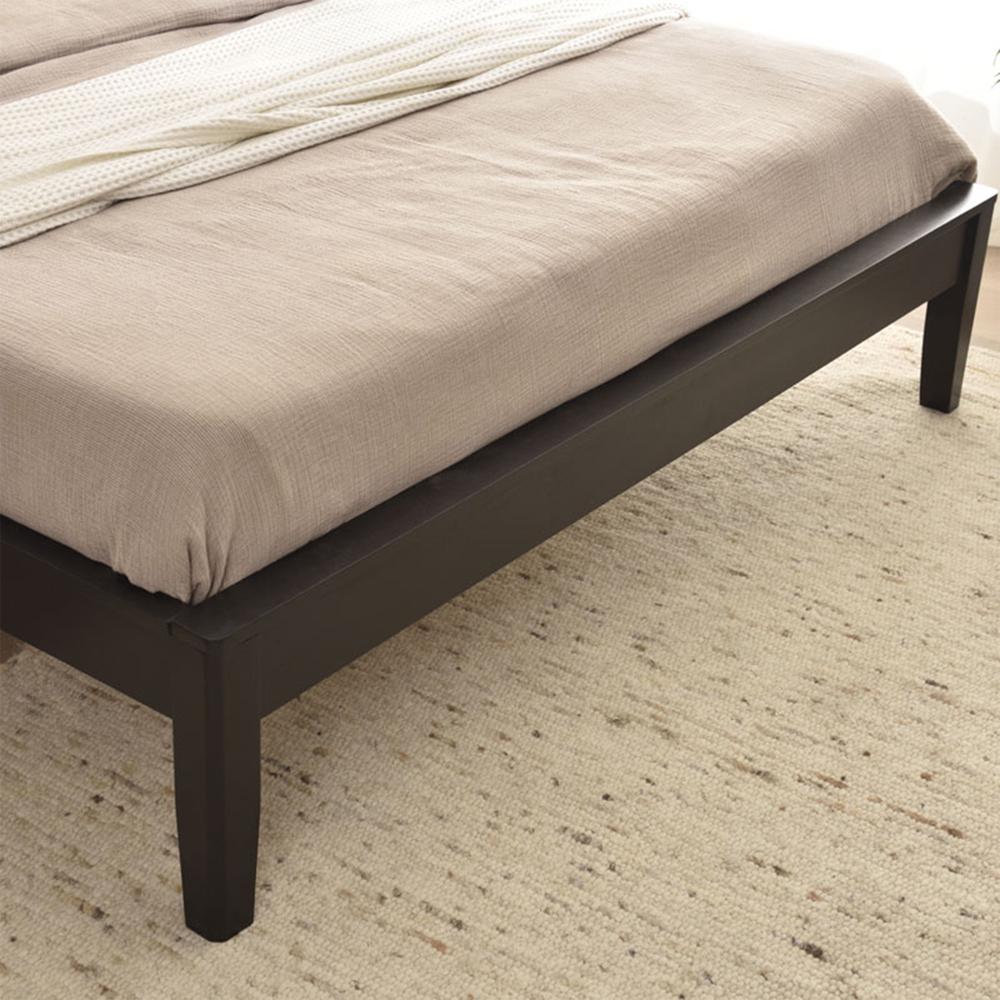 Better Home Products Stella Solid Pine Wood Full Platform Bed Frame in Black. Picture 6