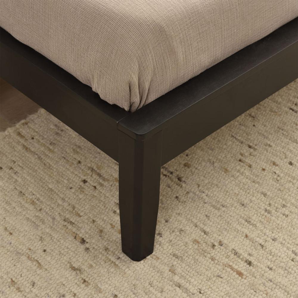 Better Home Products Stella Solid Pine Wood Full Platform Bed Frame in Black. Picture 7
