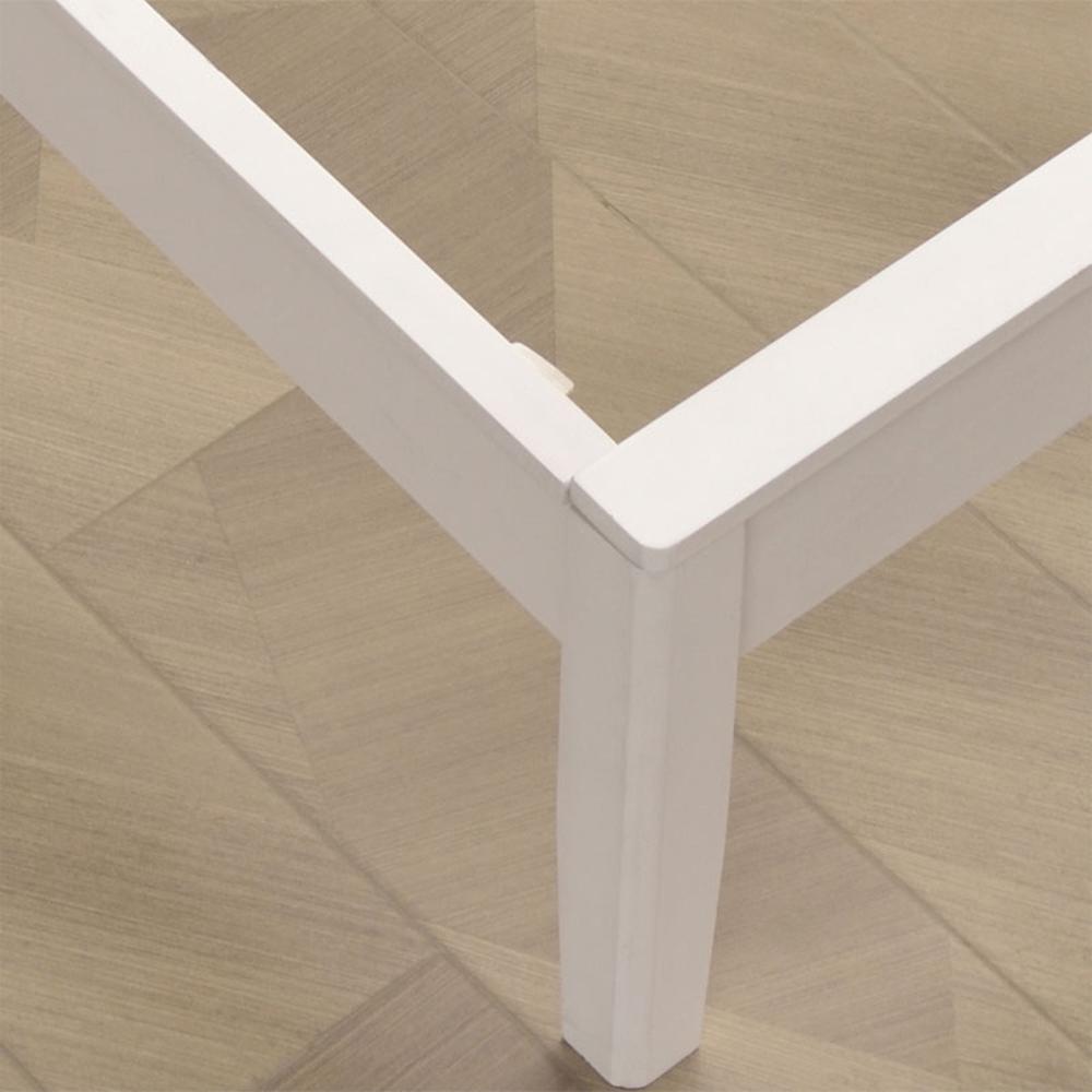 Better Home Products Stella Solid Pine Wood Queen Platform Bed Frame in White. Picture 7