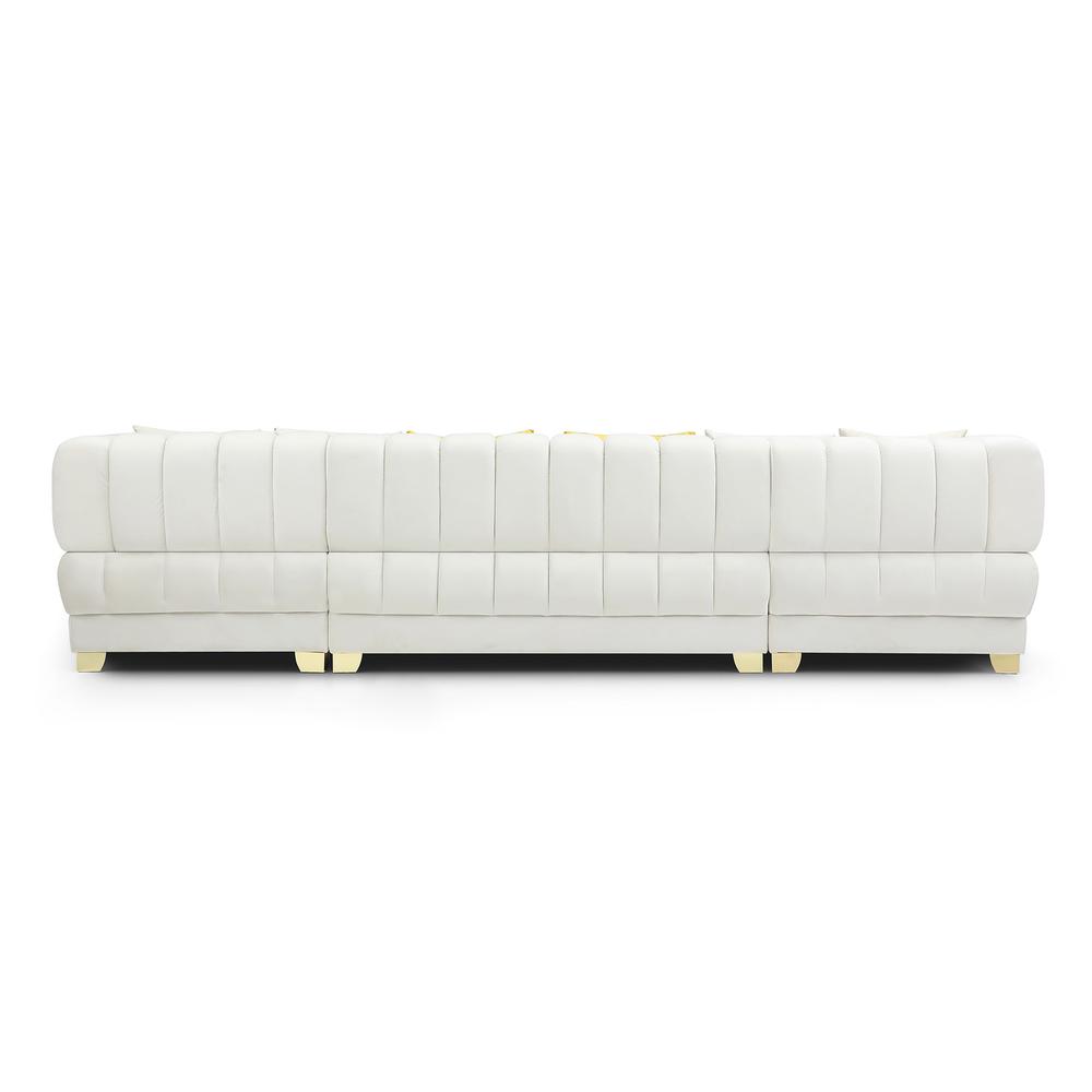 U-Shaped Double Chaise Sectional Sofa - 140" Large Couch with 6 Pillows. Picture 5