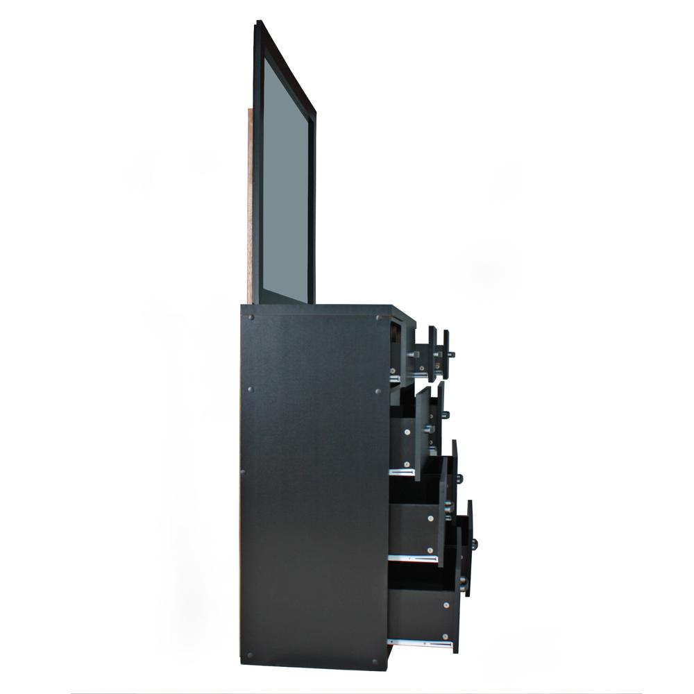 Better Home Products Majestic Super Jumbo 9-Drawer Double Dresser in Black. Picture 5