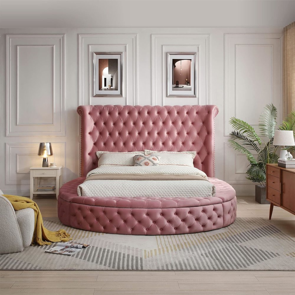 Upholstered Round Storage Bed. Picture 2