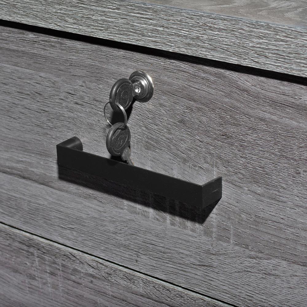 Better Home Products Cindy 7 Drawer Chest Wooden Dresser with Lock in Gray. Picture 10