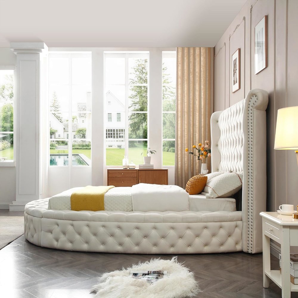Upholstered Round Storage Bed. Picture 2