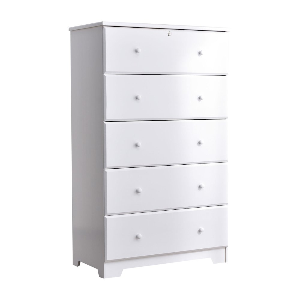 Solid Pine Chest Dresser 5 Drawers. Picture 1