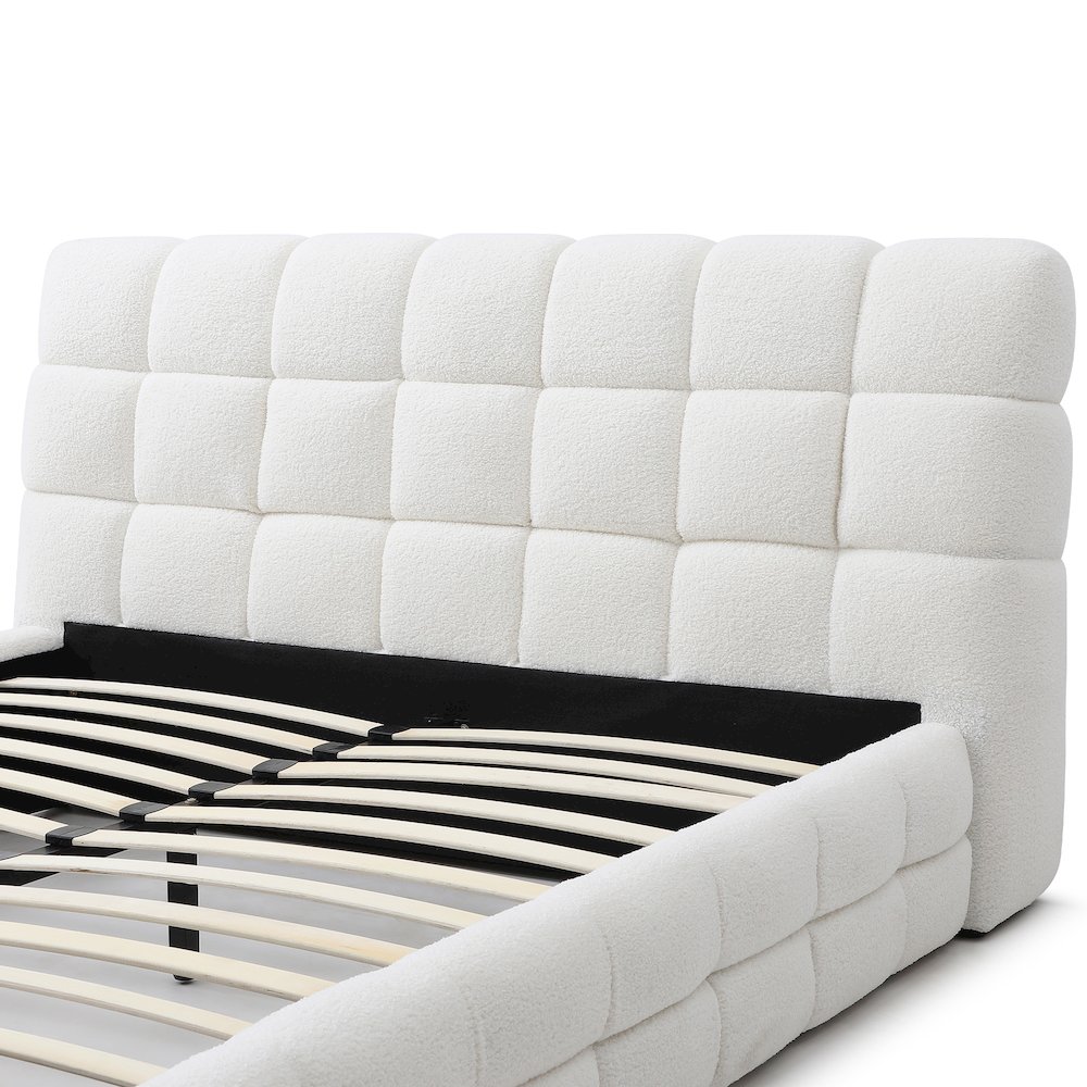 Electra Plush Upholstered Bed Frame. Picture 1