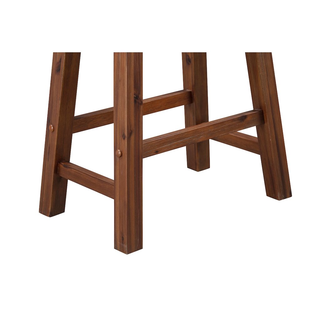 Brittany 3pc Rectangular Bar Table Set - Chestnut Wire-Brush. Picture 12