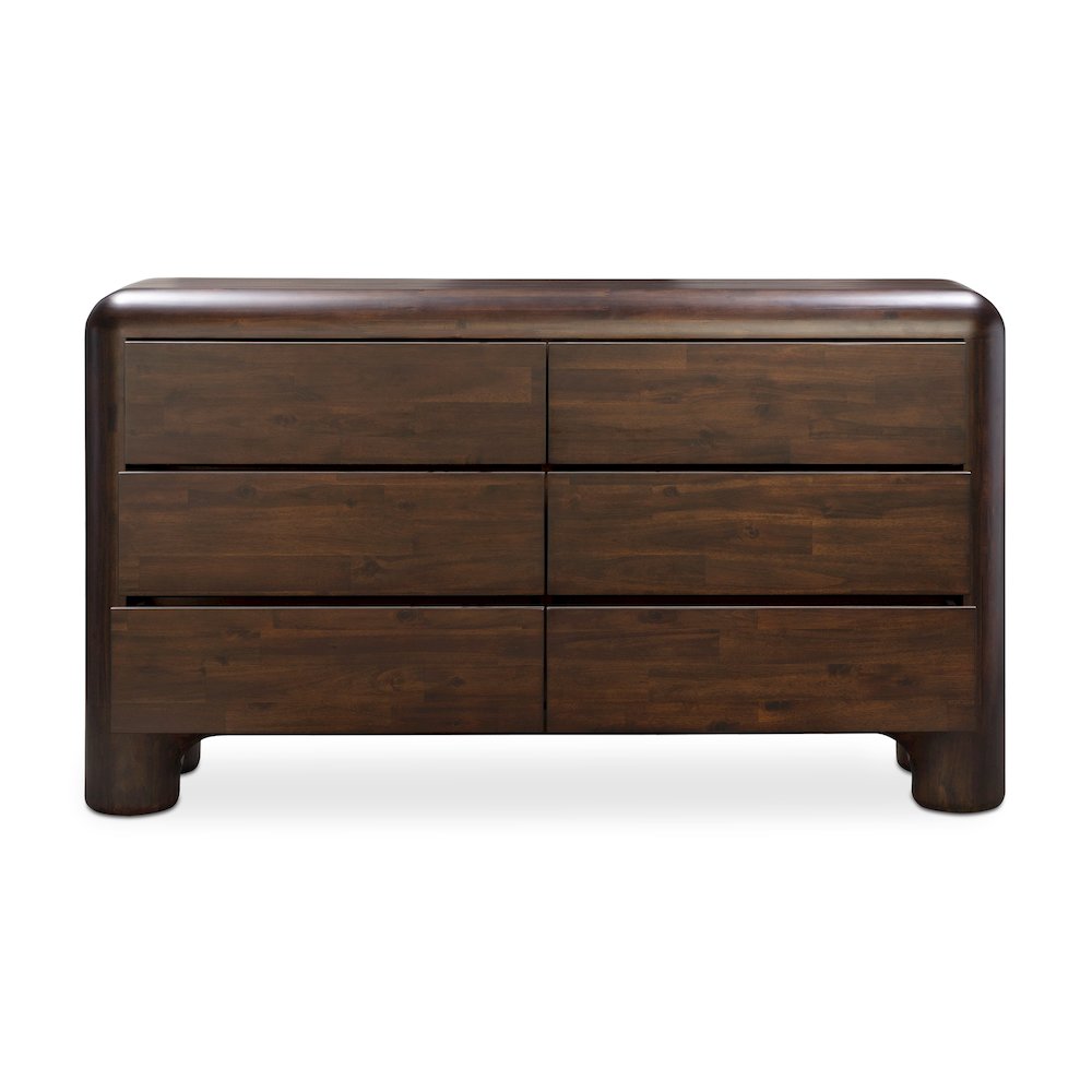Rowan 6 Drawer Dresser Dark Brown. Picture 5