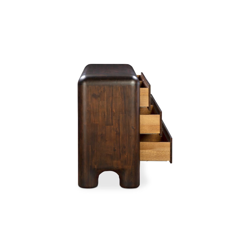 Rowan 6 Drawer Dresser Dark Brown. Picture 7