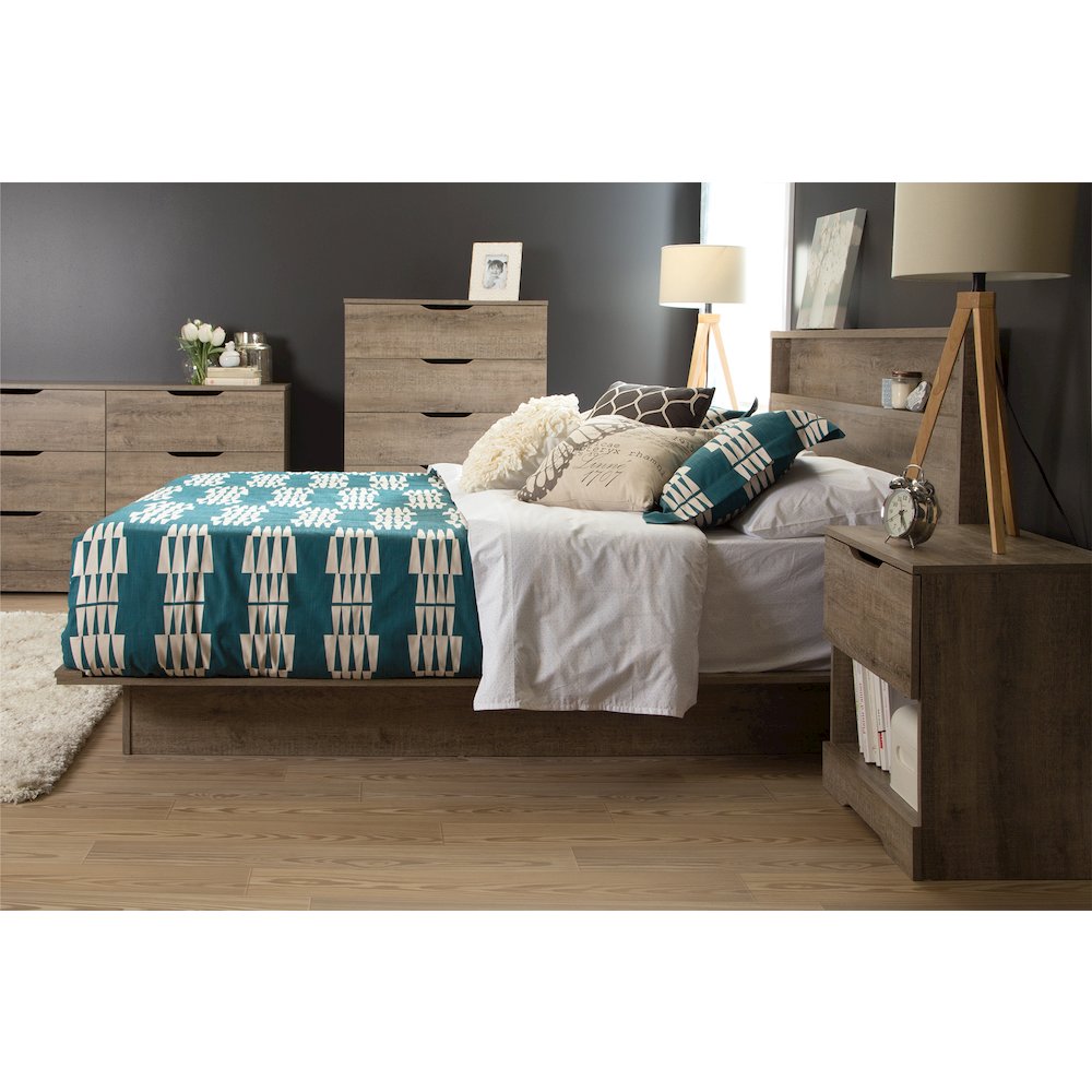 Holland Bed and Headboard Set, Weathered Oak. Picture 2