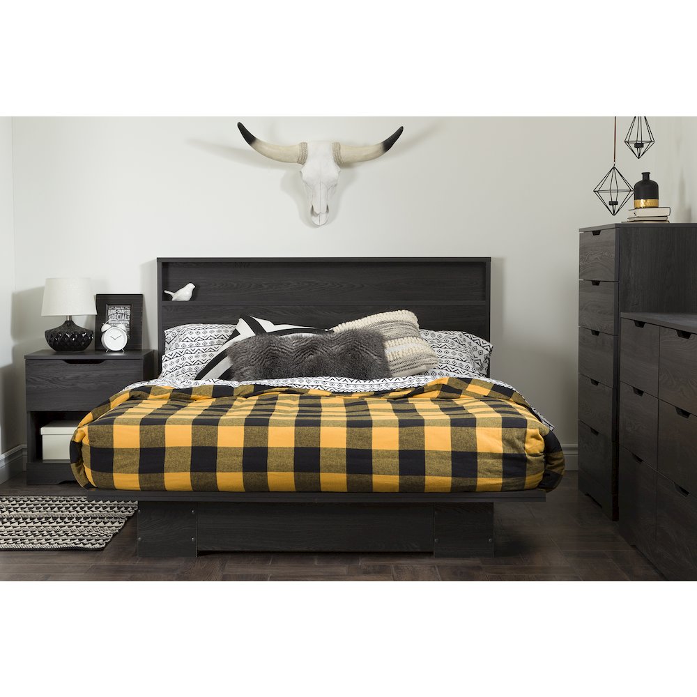 Holland Bed and Headboard Set, Gray Oak. Picture 2