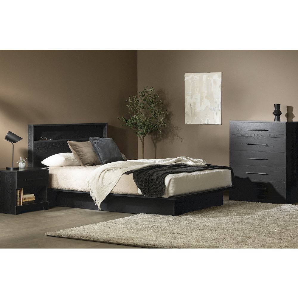 Primo 5-Drawer Chest Dresser, Black Oak. Picture 2