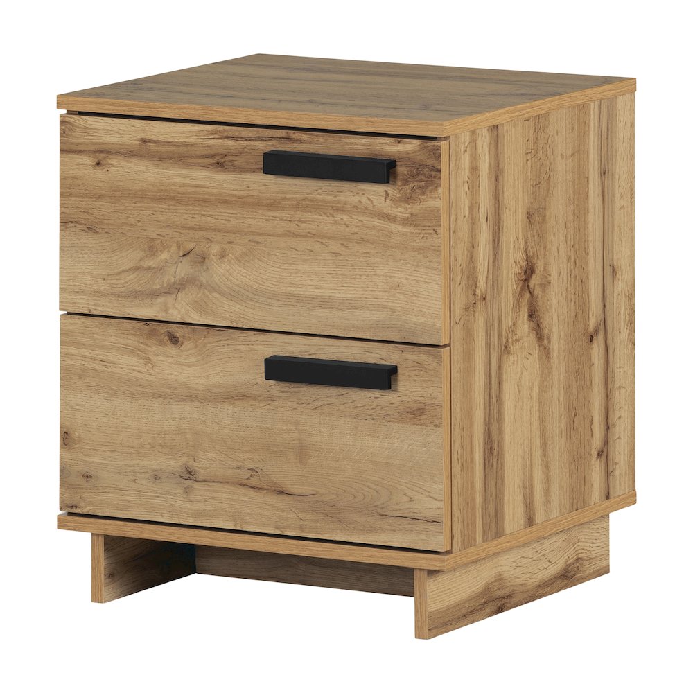 Cavalleri Nightstand with 2 drawers, Nordik Oak. Picture 1