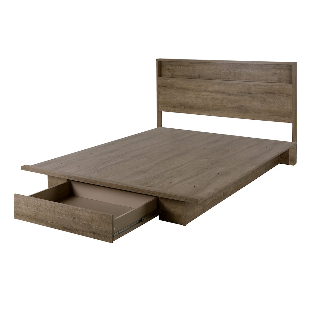 Holland Bed and Headboard Set, Weathered Oak. Picture 1