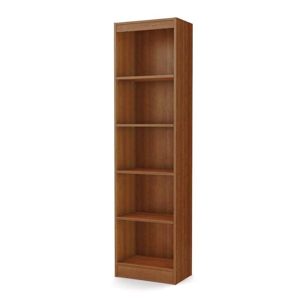 South Shore Axess 5-Shelf Narrow Bookcase, Morgan Cherry. Picture 1