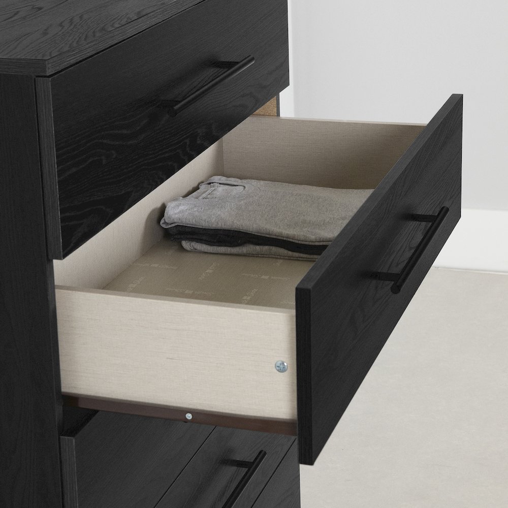 Primo 5-Drawer Chest Dresser, Black Oak. Picture 3