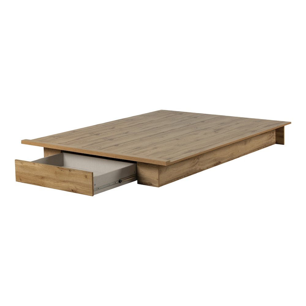 Cavalleri Platform Bed, Nordik Oak. Picture 1