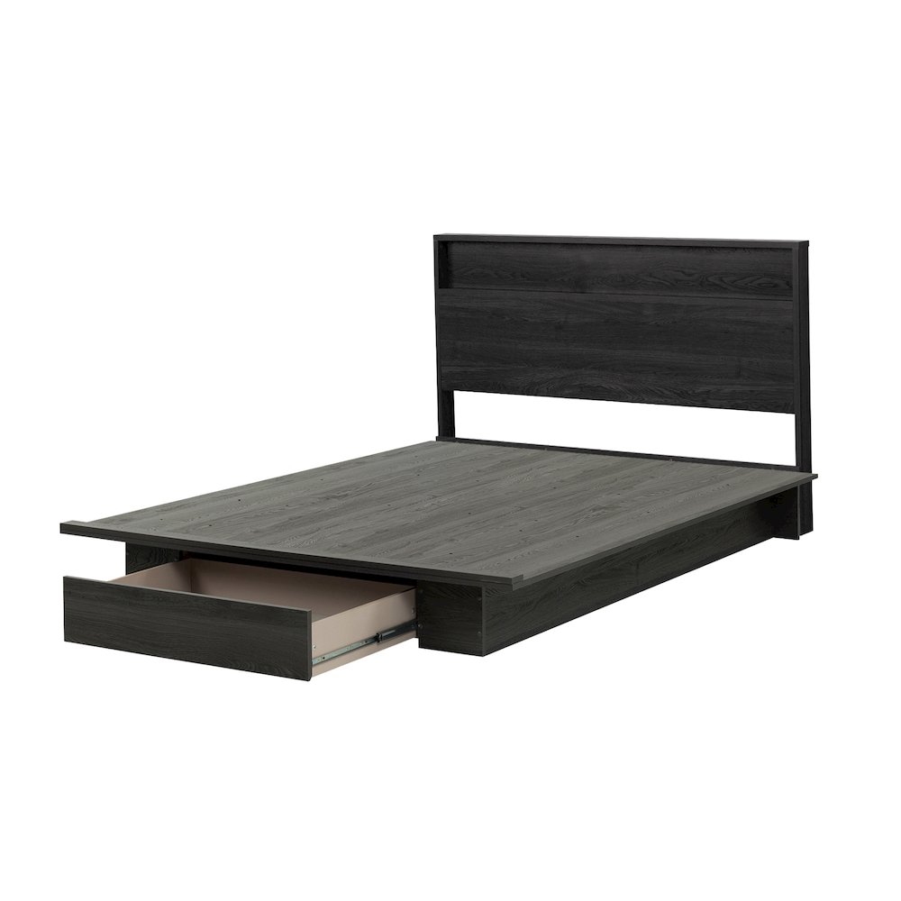 Holland Bed and Headboard Set, Gray Oak. Picture 1