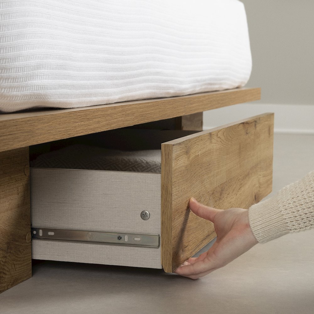 Cavalleri Platform Bed, Nordik Oak. Picture 4