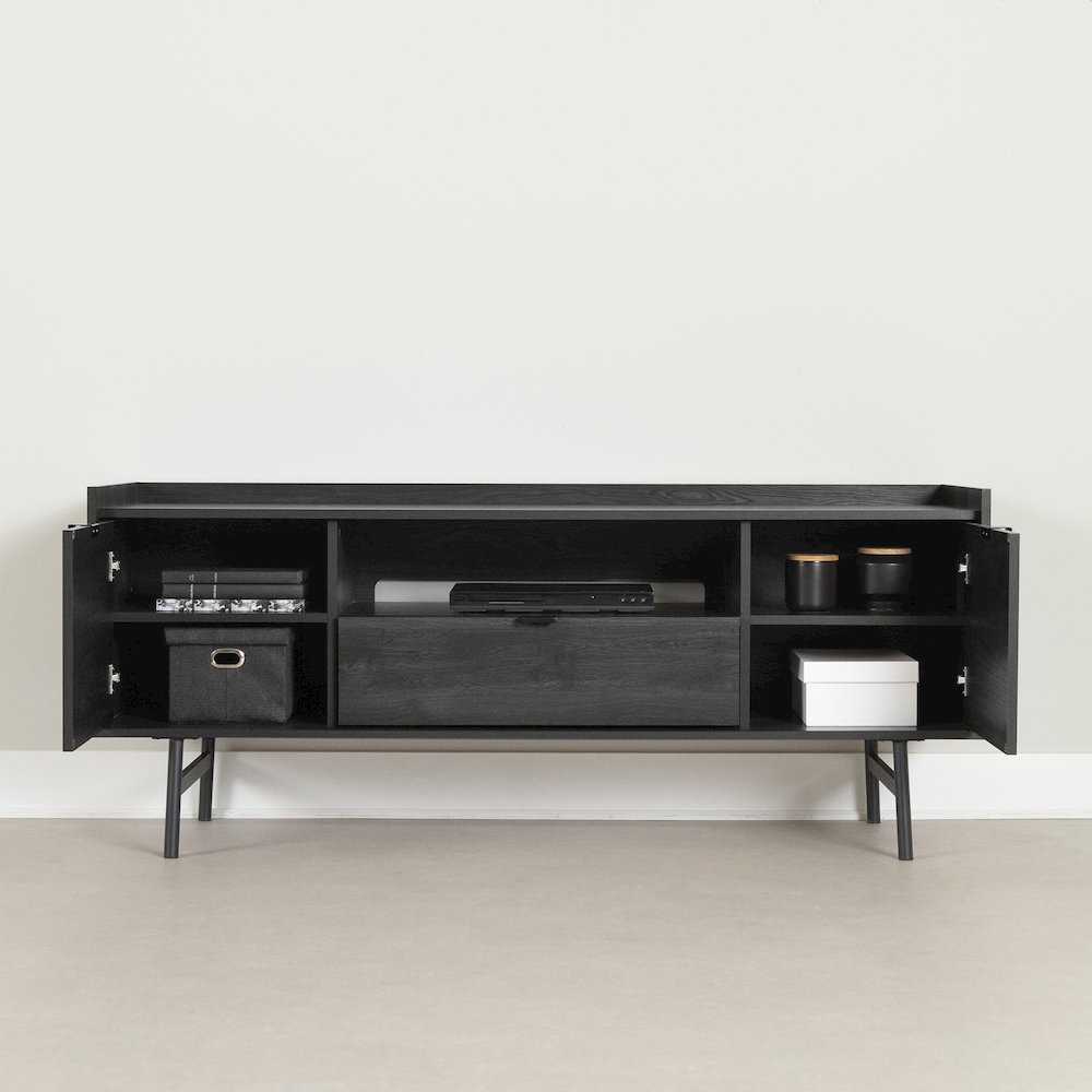 City Life TV Stand, Gray Oak. Picture 3