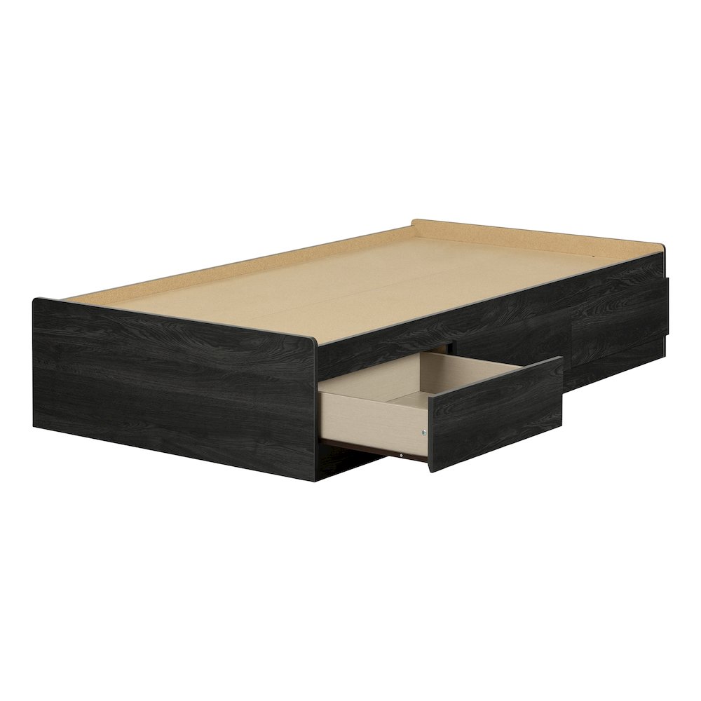 Hourra Mates Bed with 3 Drawers, Gray Oak. Picture 1