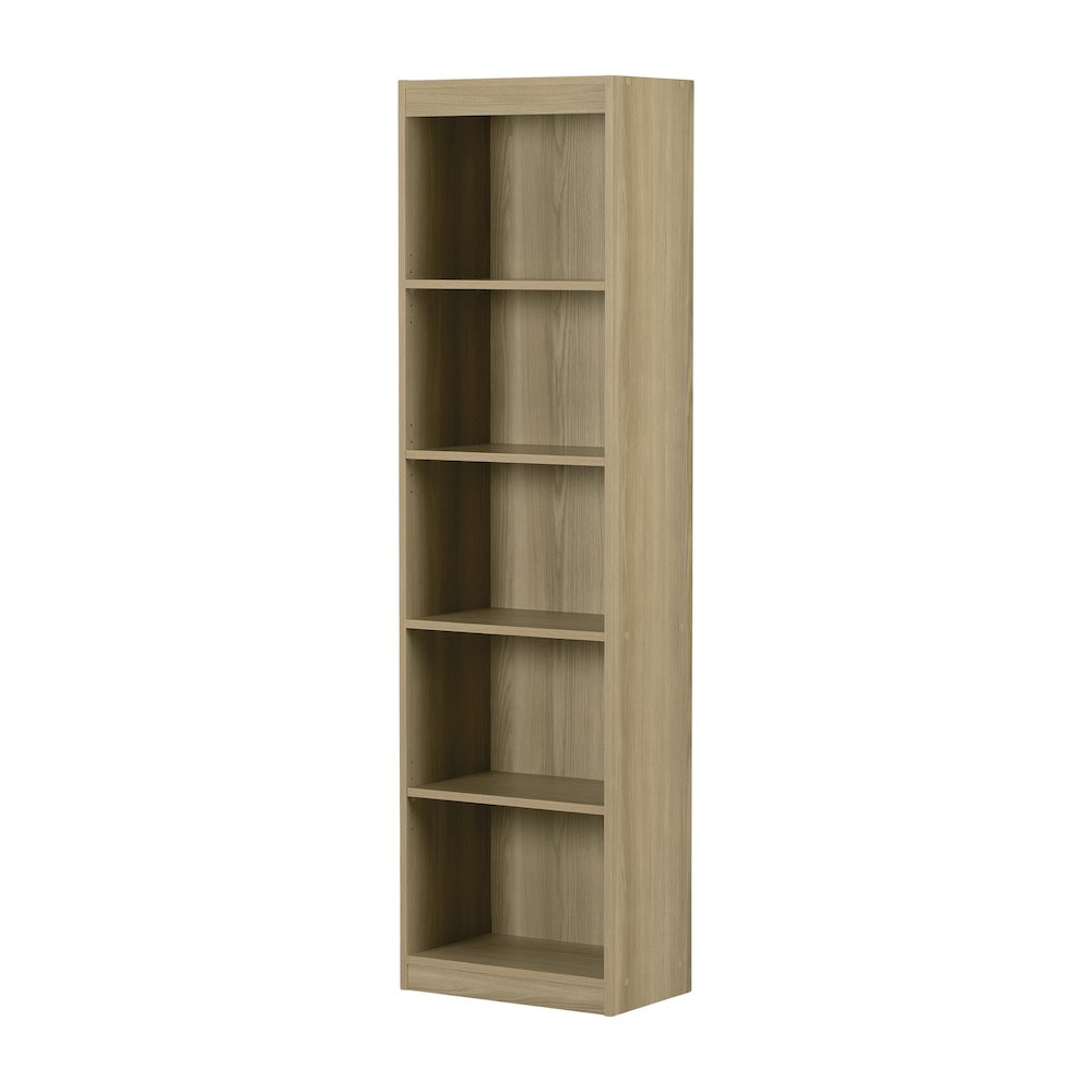 Axess 5-Shelf Narrow Bookcase, Natural Ash. Picture 1
