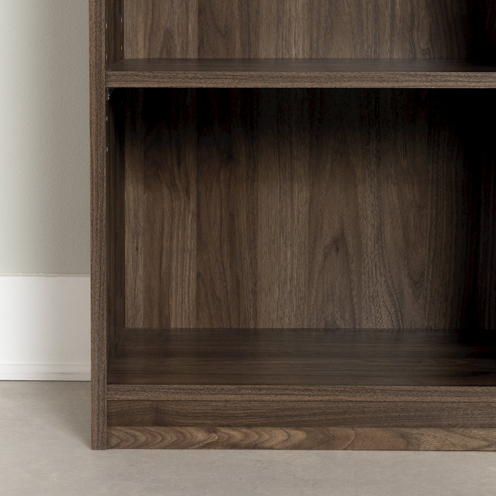 Axess 5-Shelf Narrow Bookcase, Natural Walnut. Picture 3