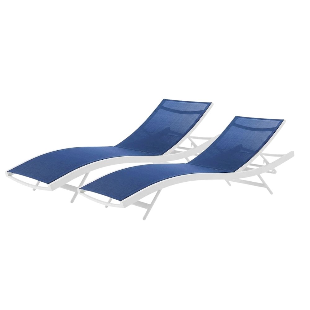 Outdoor Patio Chaise Lounge Set Of 2 With Comfortable Design, Durable Material. Picture 1