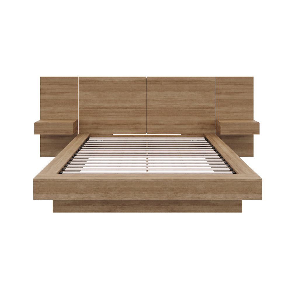 Napa 4-Piece Platform Bedroom Set With Floating Nightstand. Picture 1