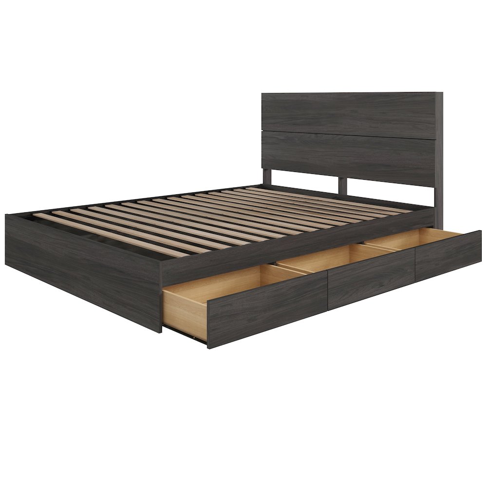 Milo 2-Piece Reversible Storage Bed Set, Queen. Picture 1