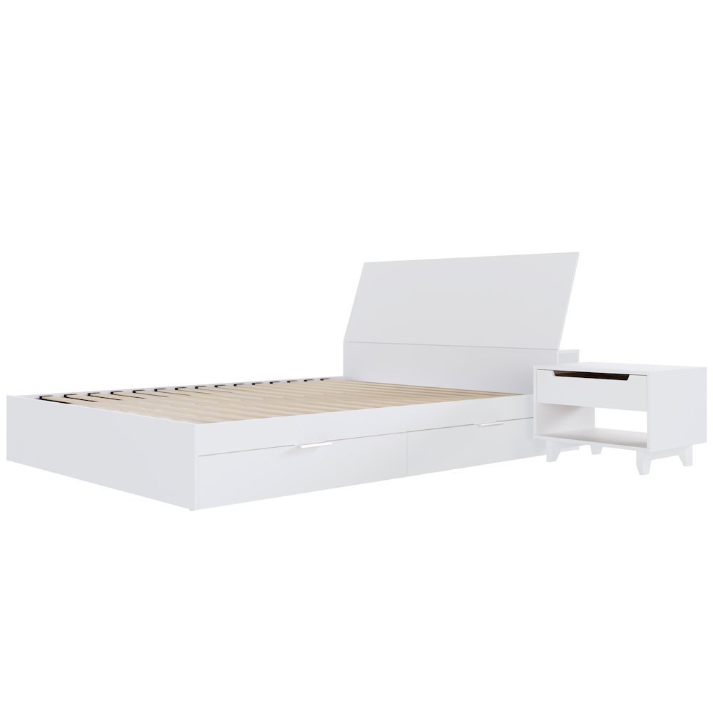 Porter 3-Piece Dual Storage Bedroom Set,1 Nightstand, Queen. Picture 1