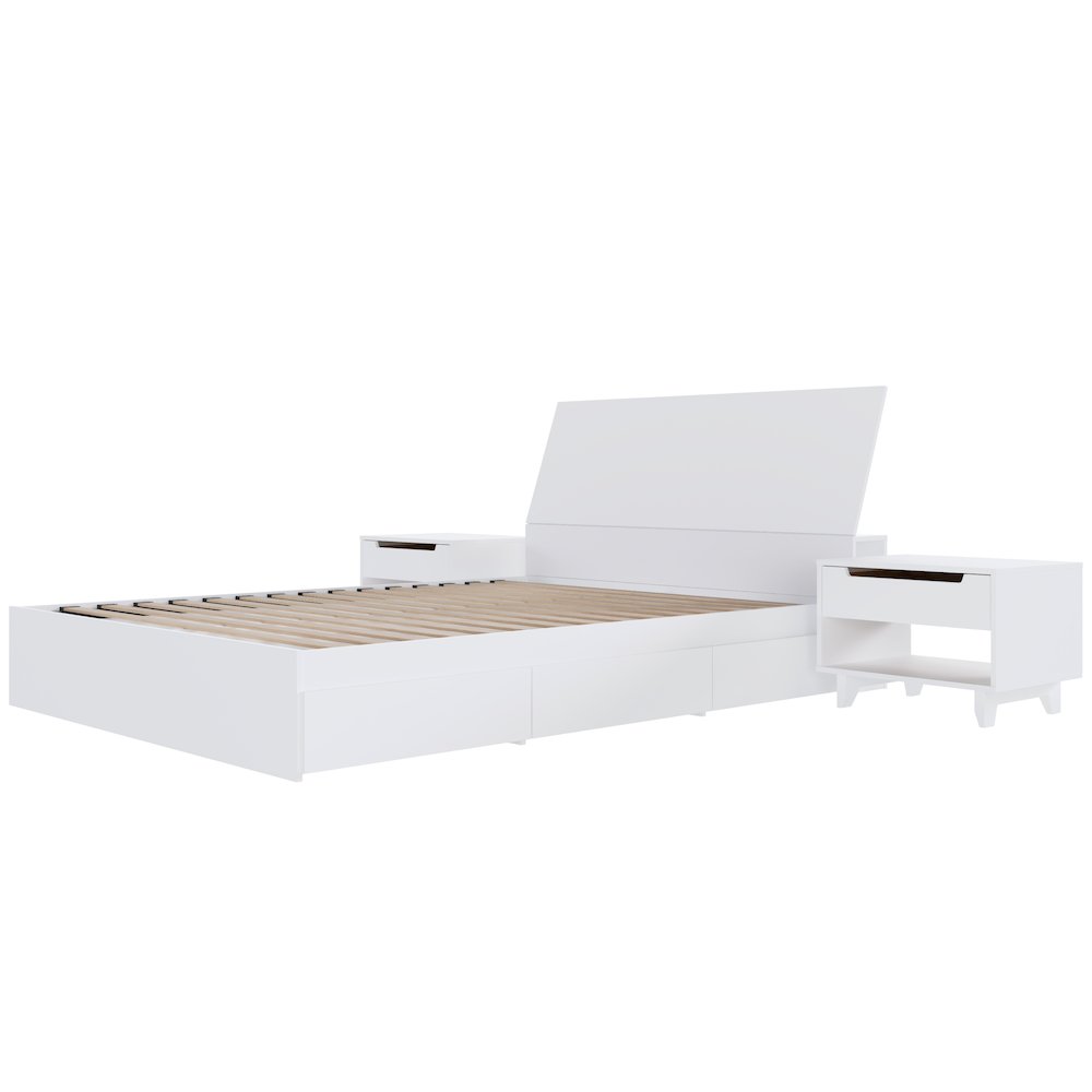 Porter 4-Piece Reversible Storage Bedroom Set,2 Nightstands, Full. Picture 1