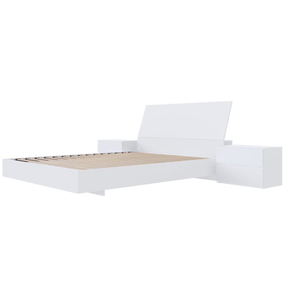 Porter 4-Piece Floating Platform Bedroom Set,2 Nightstands, Full. Picture 1