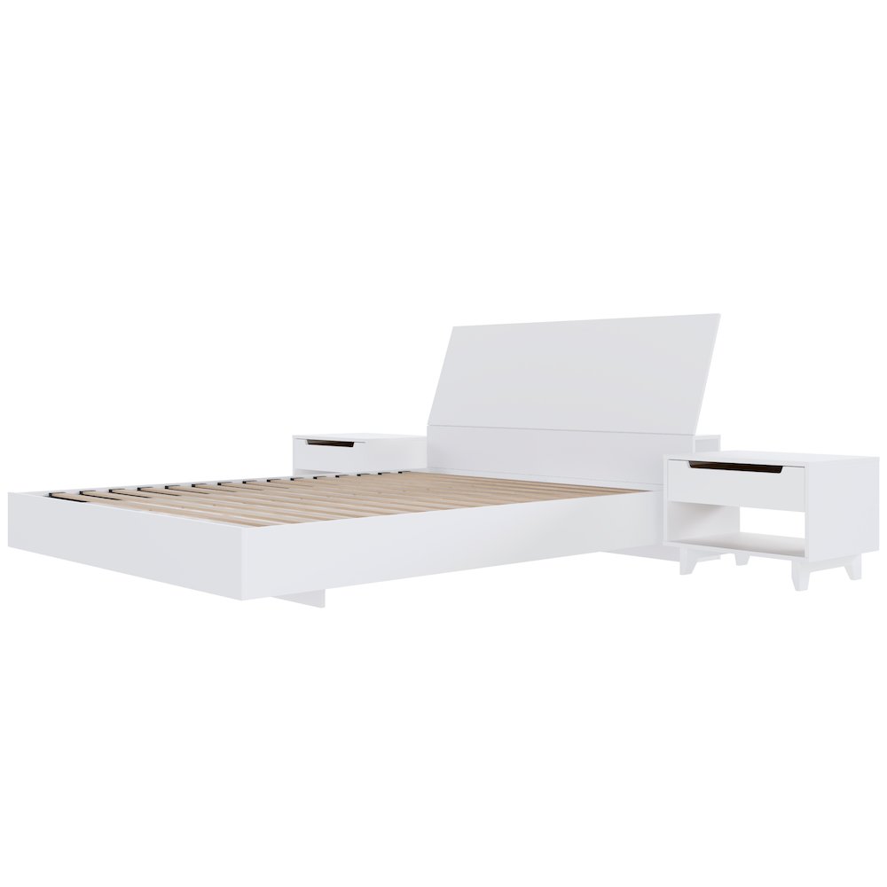 Porter 4-Piece Floating Platform Bedroom Set,2 Nightstands, Full. Picture 1