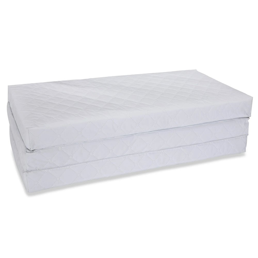 Multi-Use Waterproof Folding Portable Crib Mattress/Play Mat with Travel Carry Case, 1.5". Picture 4