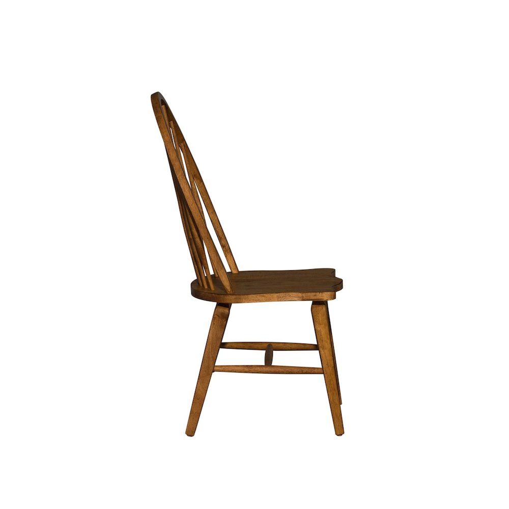 Hearthstone Ridge Windsor Back Side Chair in Tobacco. Picture 4