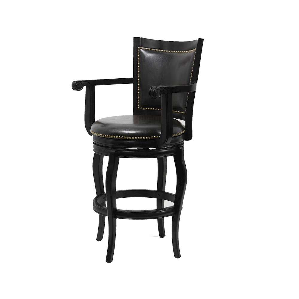 Jones Swivel Bar Stool - Black. Picture 3