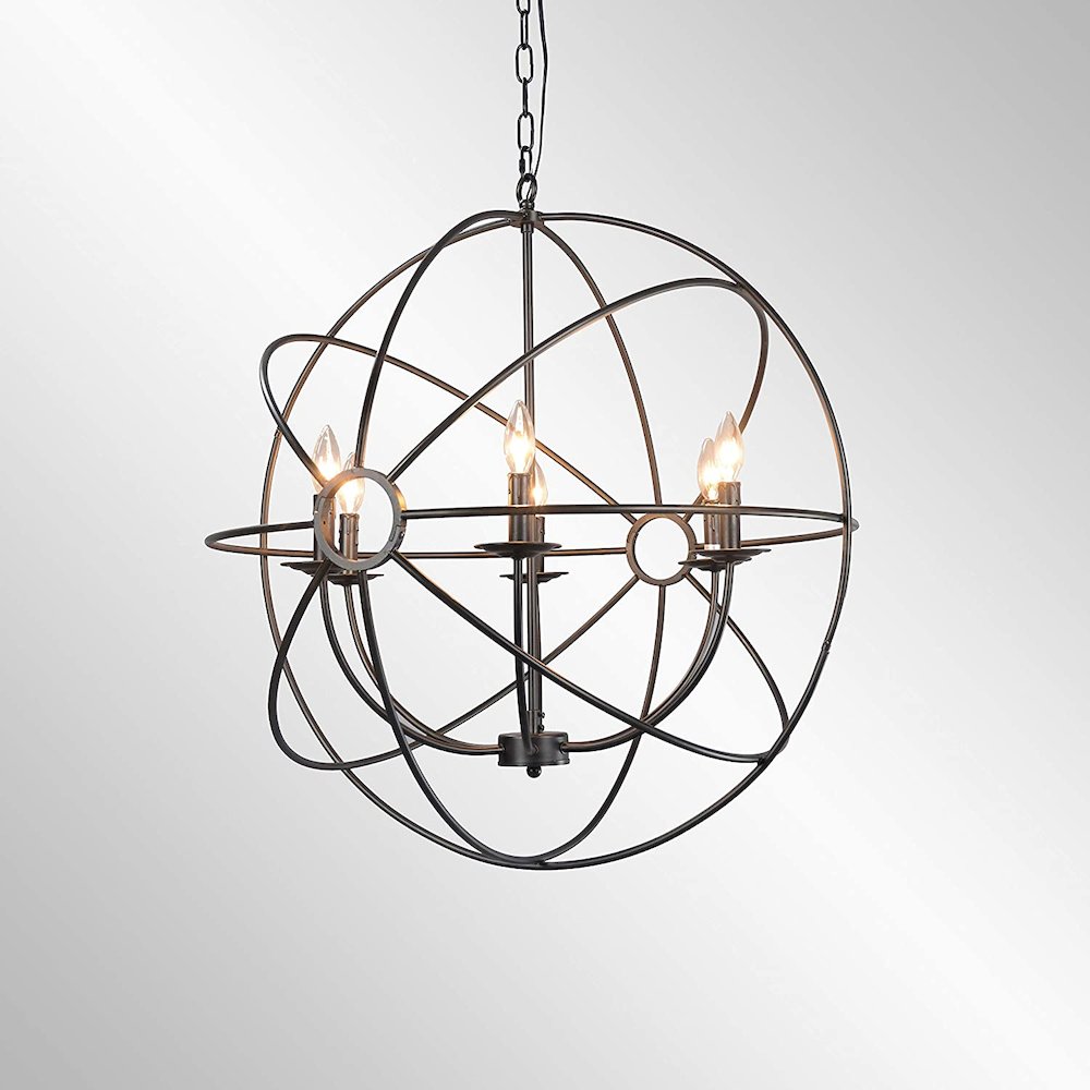 Voltaire Six Bulb Chandelier by Kosas Home. Picture 3