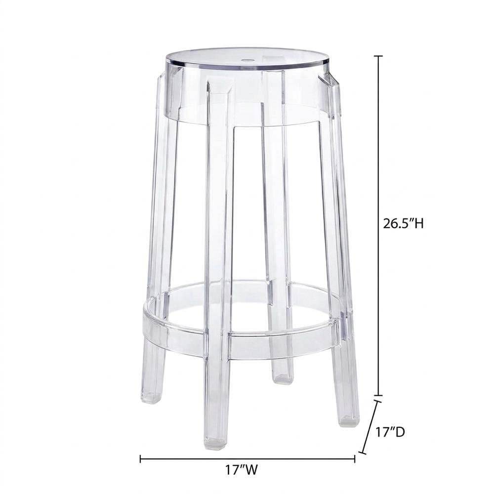 Acrylic Backless Counter Stool, Clear Color. Picture 5