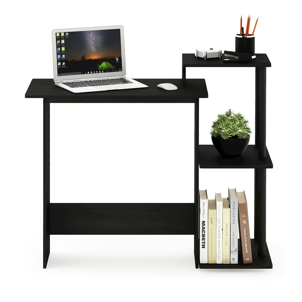 Efficient Home Laptop Notebook Computer Desk, Americano/Black. Picture 4