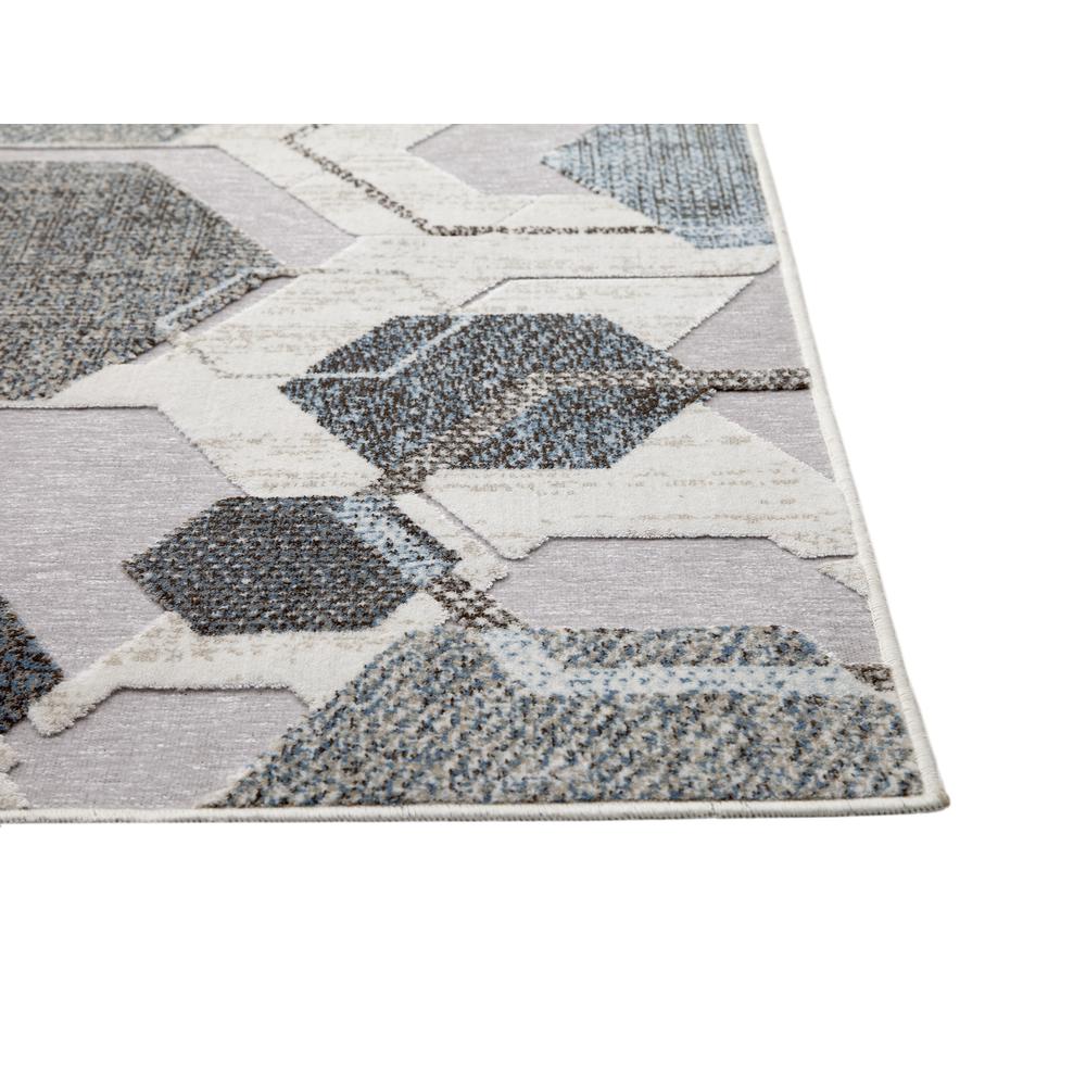Napa Elio Grey/ Blue/ Multi Geometric Area Rug, 7'10" x 10'10". Picture 2