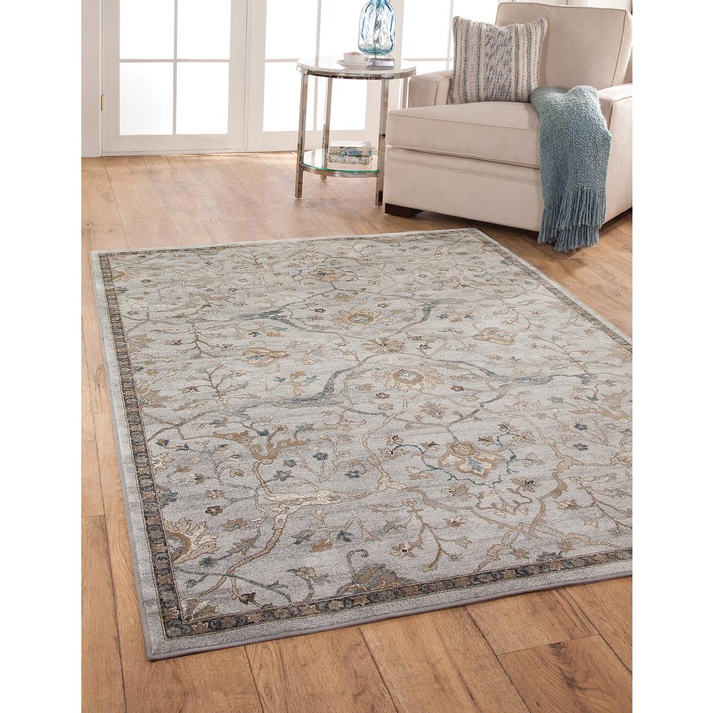 Sonoma Saffron Beige, Blue, and Brown Area Rug, 5'3" x 7'6". Picture 4
