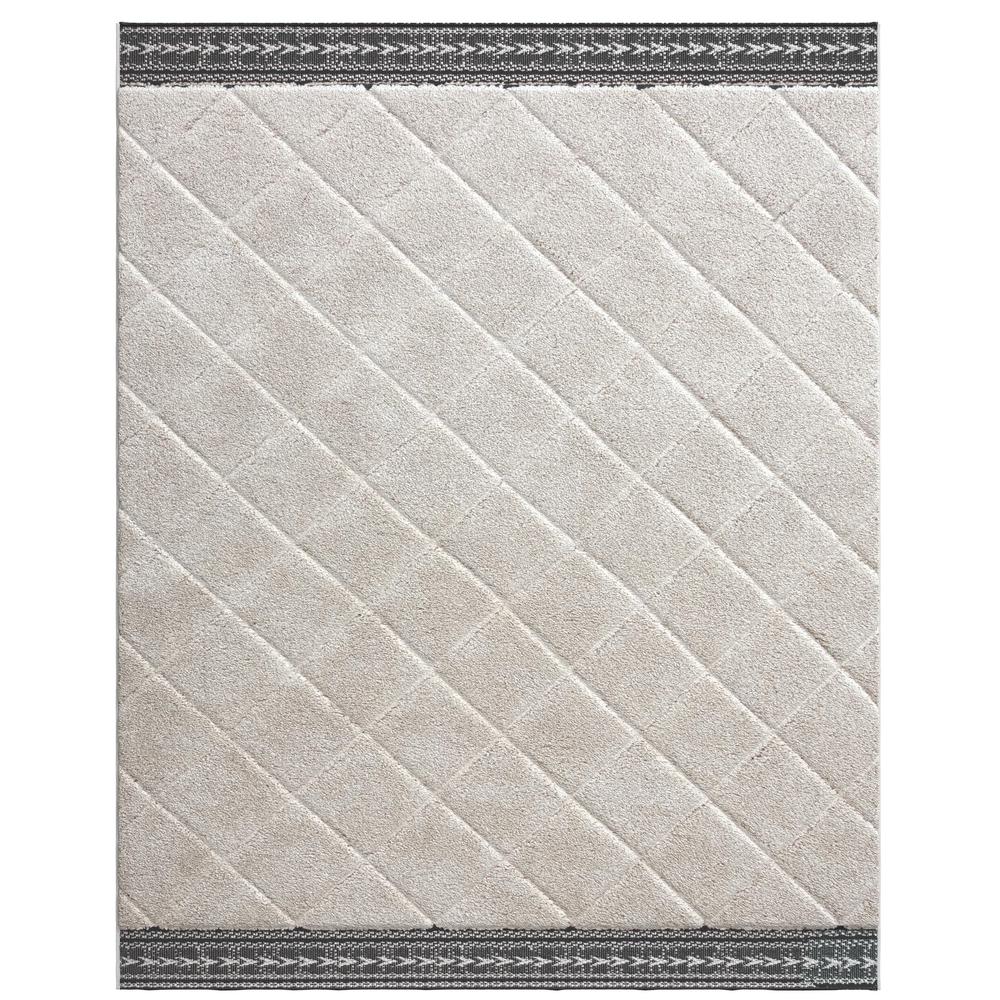Denali Bijou Cream Polypropylene Tufted Area Rug, 7'10" x 10'1". Picture 1