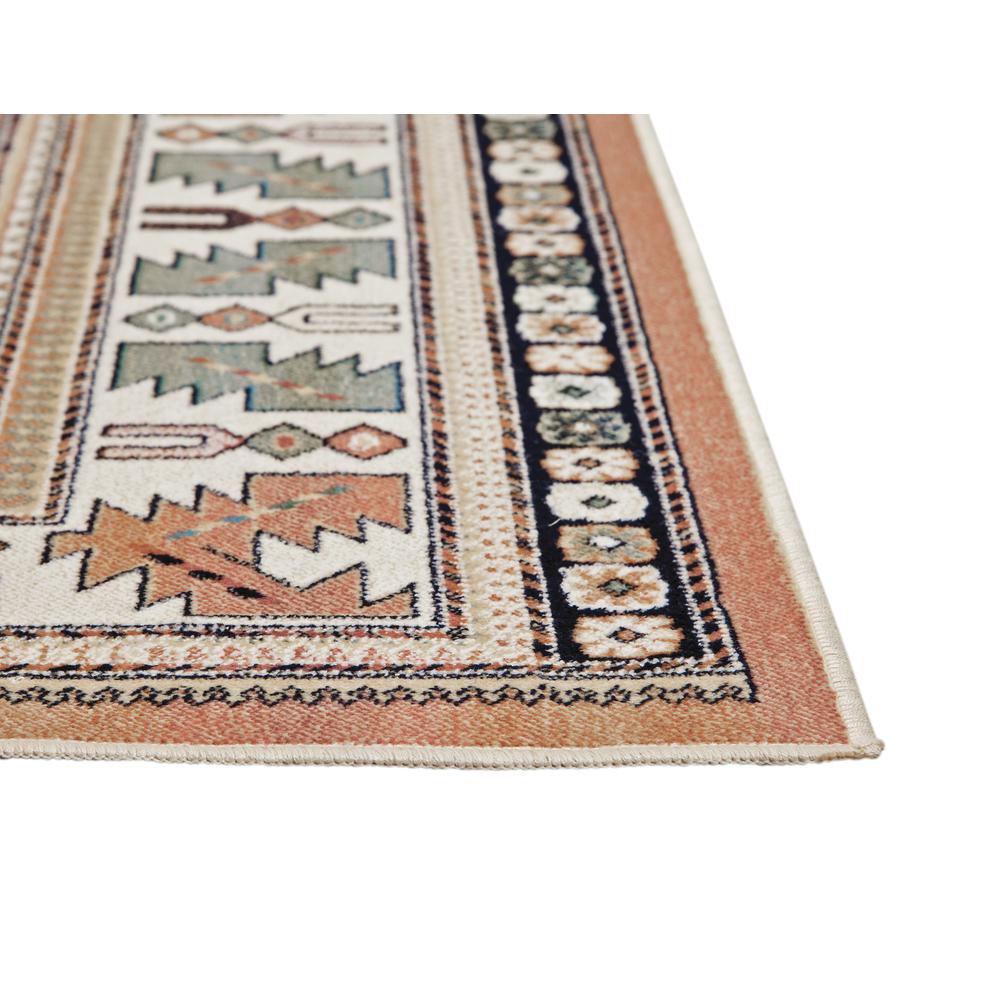 Sonoma Gypsy Rust, Black, Ivory, Aqua Viscose Area Rug, 3'2" x 4'6". Picture 2
