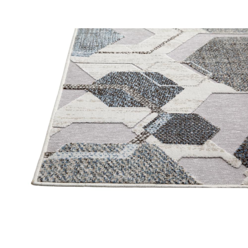 Napa Elio Grey/ Blue/ Multi Geometric Area Rug, 7'10" x 10'10". Picture 5