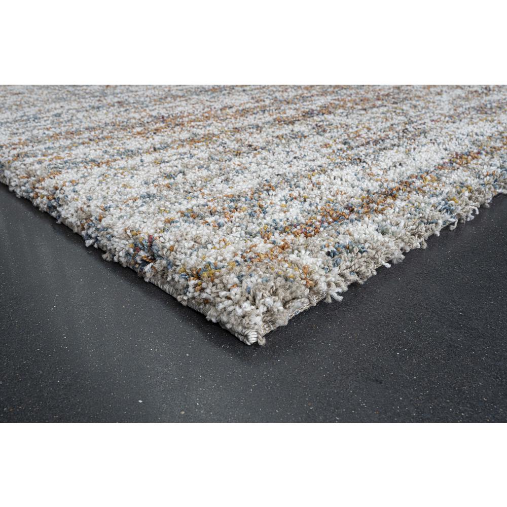 Granada Ezra Ivory, Blue, Orange, and Rust Olefin Shag Area Rug, 5'3" x 7'6". Picture 4