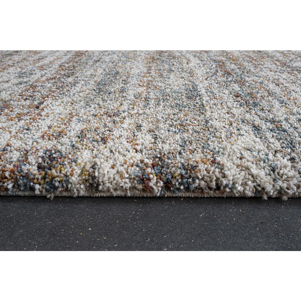 Granada Ezra Ivory, Blue, Orange, and Rust Olefin Shag Area Rug, 7' 10" x 10' 10". Picture 5