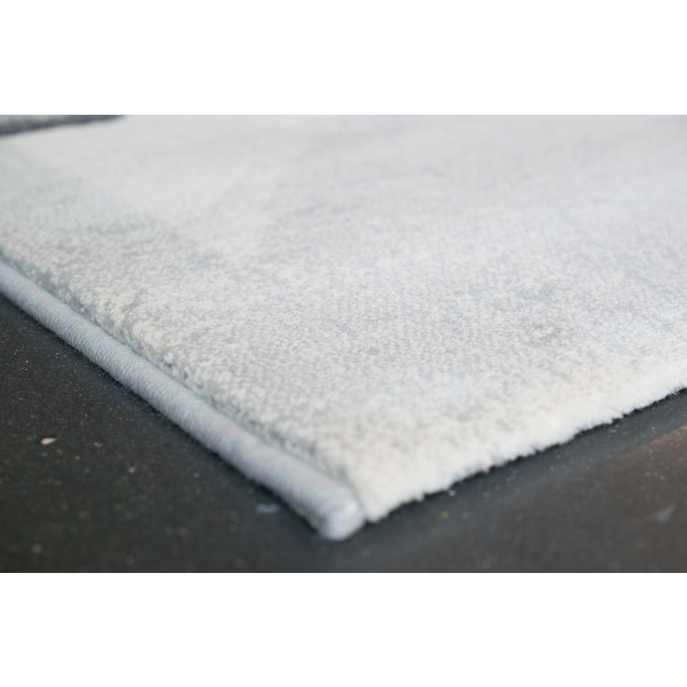 Essentials Abstract Orange, Sage, Blue, Gray, Ivory and Mauve Polypropylene Area Rug, 5'3" x 7'6". Picture 5