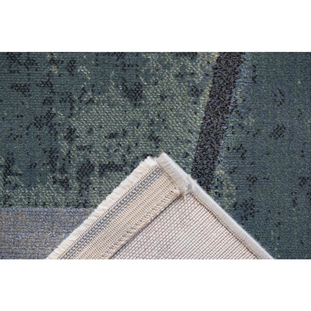 Essentials Abstract Orange, Sage, Blue, Gray, Ivory and Mauve Polypropylene Area Rug, 5'3" x 7'6". Picture 6